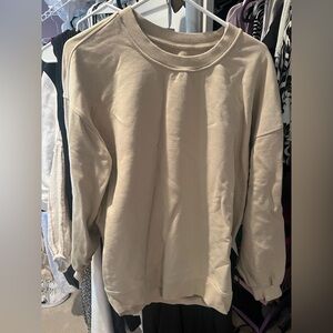 Tan lululemon crew neck sweater
